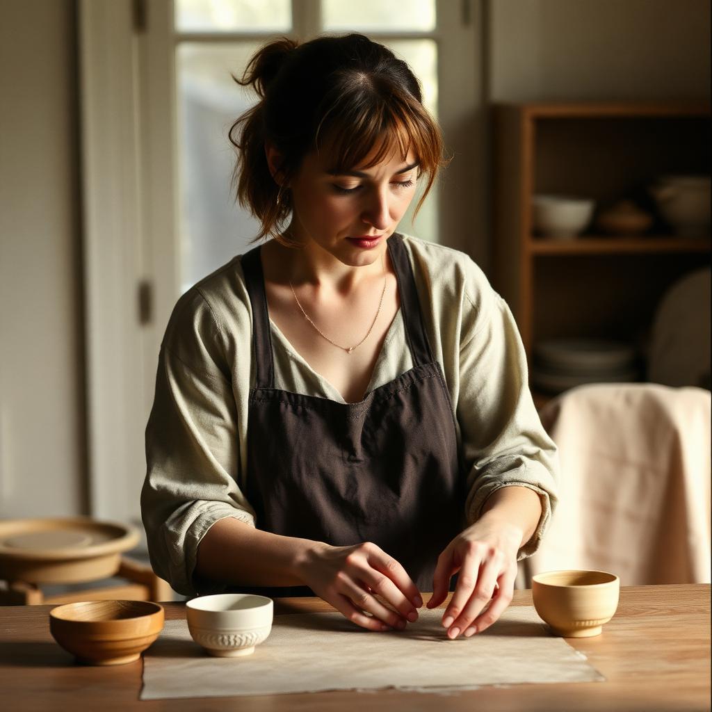 Portrait of the creator at work